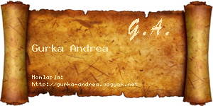 Gurka Andrea névjegykártya
